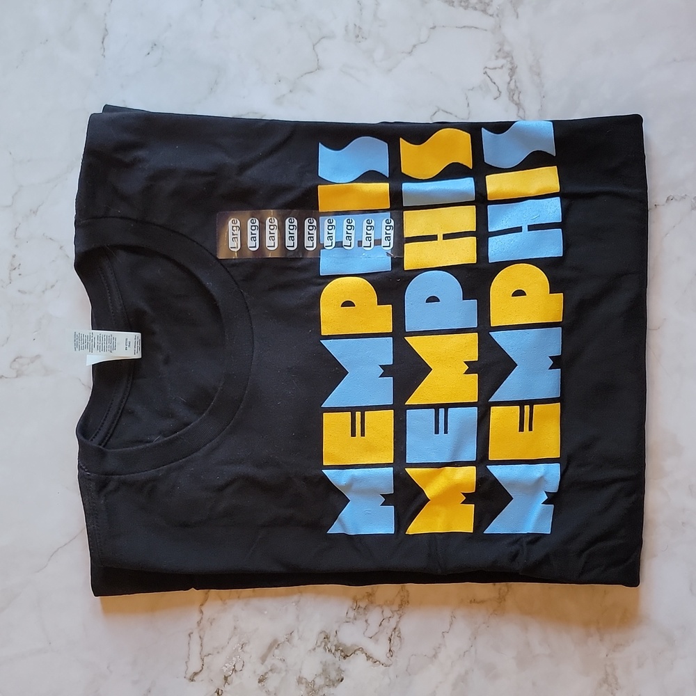 Men's Large Tee Shirt, Black, Memphis